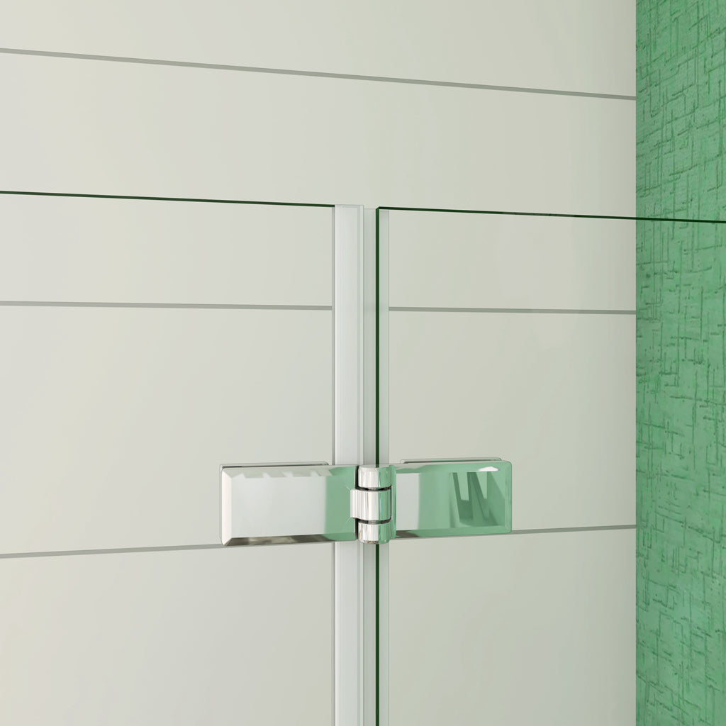 Aica 140 cm Sopravasca da Bagno Due Ante Mobili verso Sinistro/Destro Vetro 6mm Temperato Anticalcare Fascie Centrali in Serigrafato Bianco Opaco