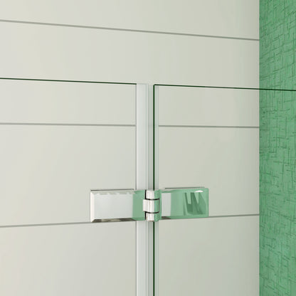 Aica 140 cm Sopravasca da Bagno Due Ante Mobili verso Sinistro/Destro Vetro 6mm Temperato Anticalcare Fascie Centrali in Serigrafato Bianco Opaco