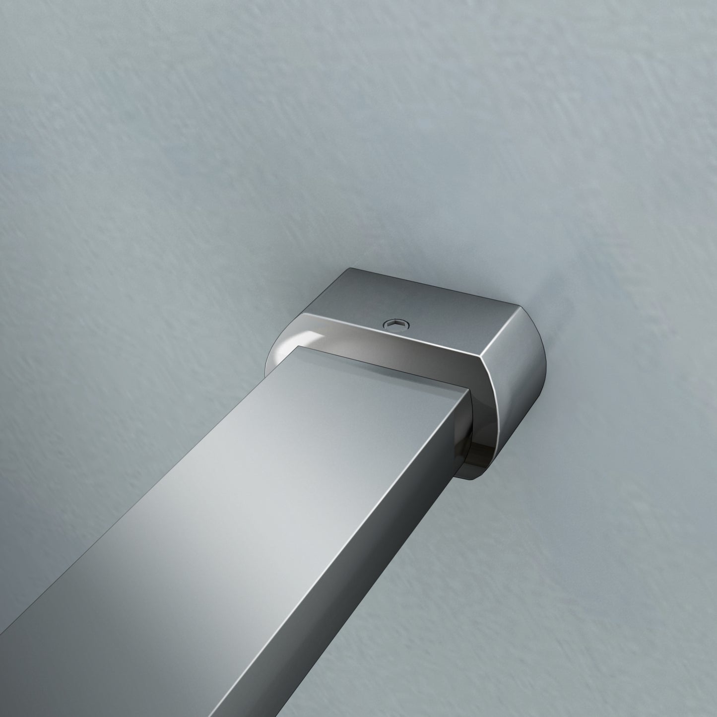 Aica 200 cm Parete Per Doccia Walk In Vetro Temperato Trasparente Anticalcare 8 mm Con Barra Stabilizzatrice Tagliabile da 140 cm misure varie