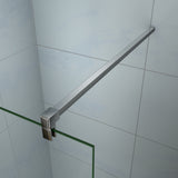Aica 200 cm Parete Per Doccia Walk In Vetro Temperato Trasparente Anticalcare 8 mm Con Barra Stabilizzatrice Tagliabile da 140 cm misure varie - Consegna gratuita