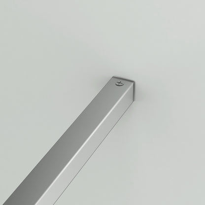 Aica 200cm Parete Per Doccia Walk In Vetro Temperato Trasparente Anticalcare 8 mm Con Barra Stabilizzatrice