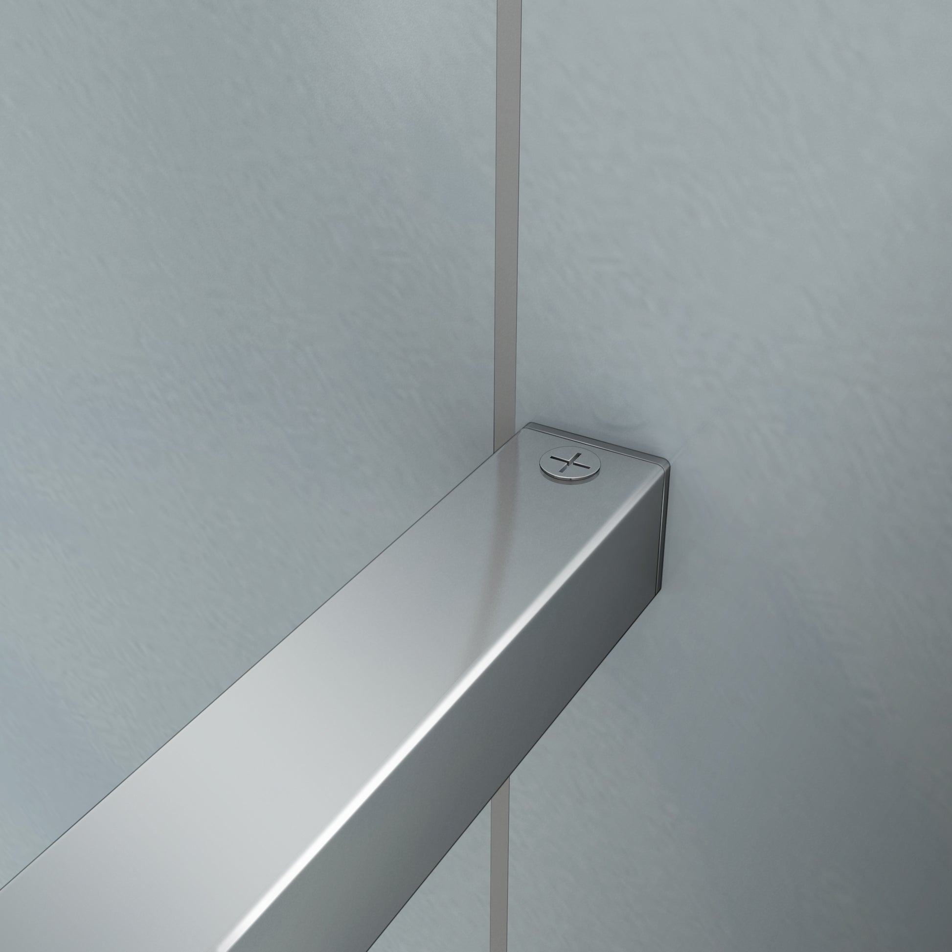 Aica 200 cm Parete Per Doccia Walk In Vetro Temperato Trasparente Anticalcare 8 mm Con Barra Stabilizzatrice Tagliabile da 140 cm misure varie