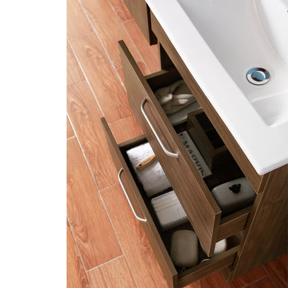 Aica Mobile Bagno 60cm Salvaspazi , con lavabo in Ceramica e 2 cassetti