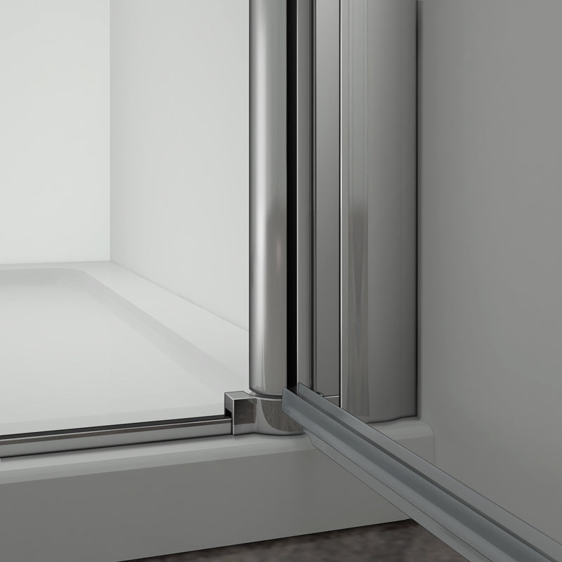 Aica 187/197 cm Porta Doccia Per Nicchia Bagno Apertura A Battente Vetro 6 mm Temperato Trasparente Anticalcare