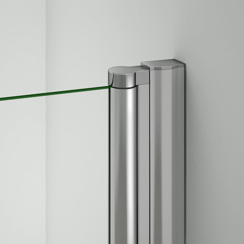 Porta Doccia Per Nicchia Porta Apertura A Battente 187cm Con Piatti Doccia Verso Esterno Vetro Temperato Anticalcare