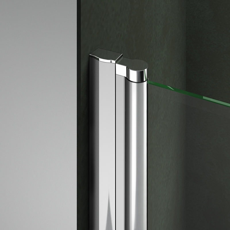 Aica 187cm Box Doccia Angolare Doppia Porta a Battente Rotazione Di 180 Gradi In Vetro Temperato 6mm Anticalcare Trasparente varie dimensioni