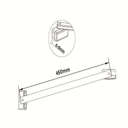 Aica Box Doccia Angolare Porta Battente Vetro 6 mm Temperato Anticalcare con Barra Stabilizzatrice da 45 cm Alto 197 cm