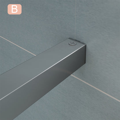 Aica Barra Stabilizzatrice Rinforzante Per Box Doccia Alluminio Cromato