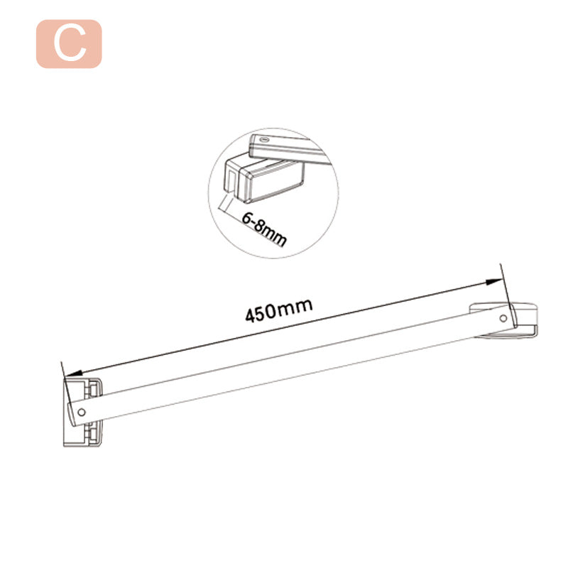 Aica Barra Stabilizzatrice Rinforzante Per Box Doccia Alluminio Cromato