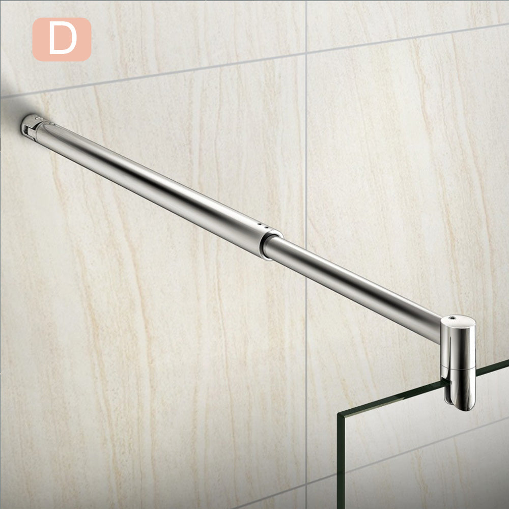 Aica Barra Stabilizzatrice Rinforzante Per Box Doccia Alluminio Cromato D - Lunghezza 70-120cm, Adatta per il vetro in spessore 6-10mm