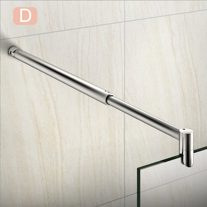 Aica Barra Stabilizzatrice Rinforzante Per Box Doccia Alluminio Cromato D - Lunghezza 70-120cm, Adatta per il vetro in spessore 6-10mm