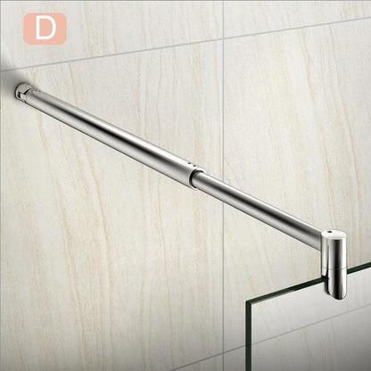 Aica Box Doccia Walk In Parete Fissa Con Barra Stabilizzatrice Vetro 8mm Temperato Trasparente Anticalcare