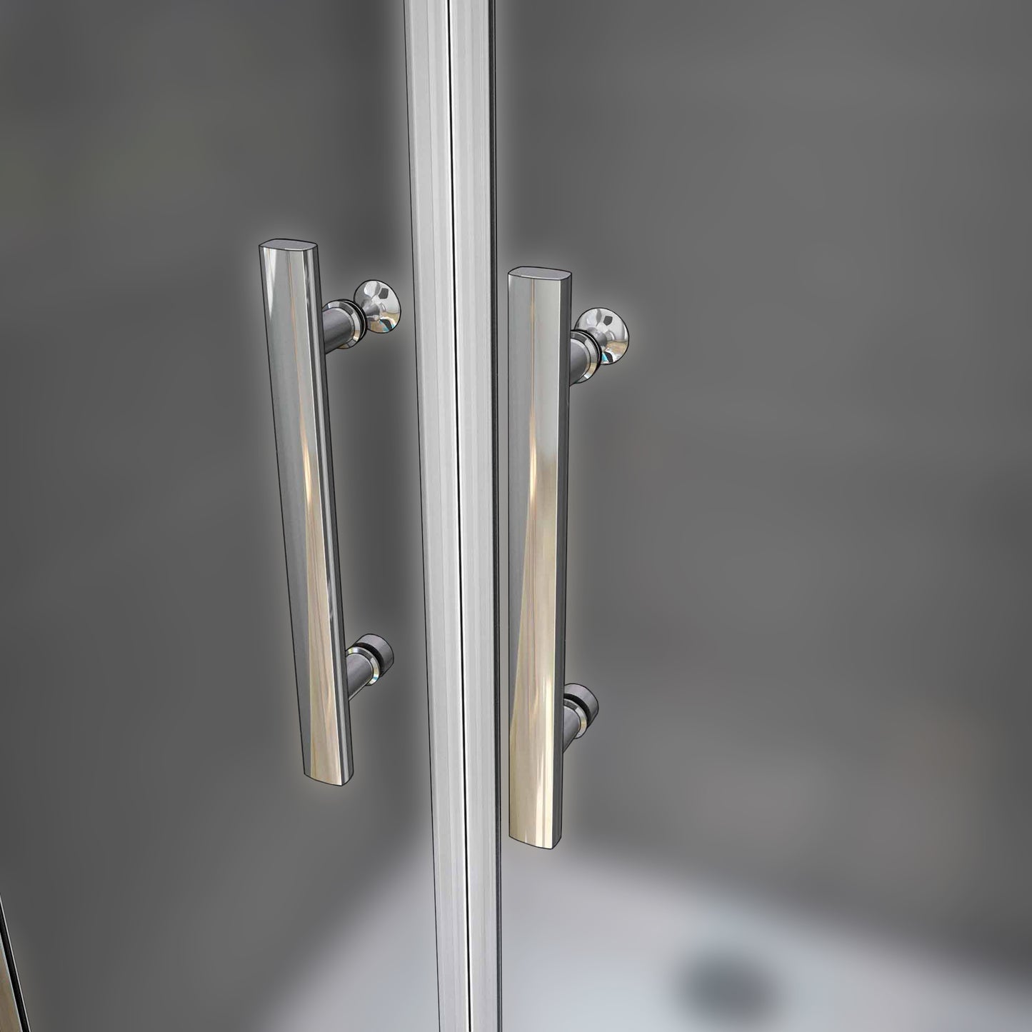 Aica Box Doccia Per Nicchia Doppia Porta Battente Saloon In Vetro 6mm Temperato Opaco/Satinato Anticalcare 195cm