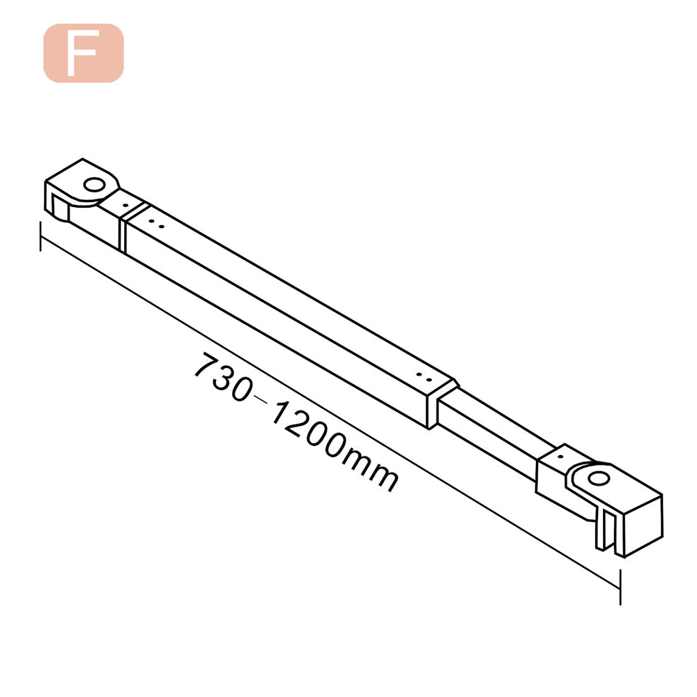 Aica Barra Stabilizzatrice Rinforzante Per Box Doccia Alluminio Cromato