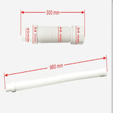 Aica Piatto Doccia Semicircolare Dimensioni Multiple In Marmo Minerale e Resina Mista Ultraslim Bianco Lucido Con Plinto Antiscivolo Antibatterico - Consegna gratuita