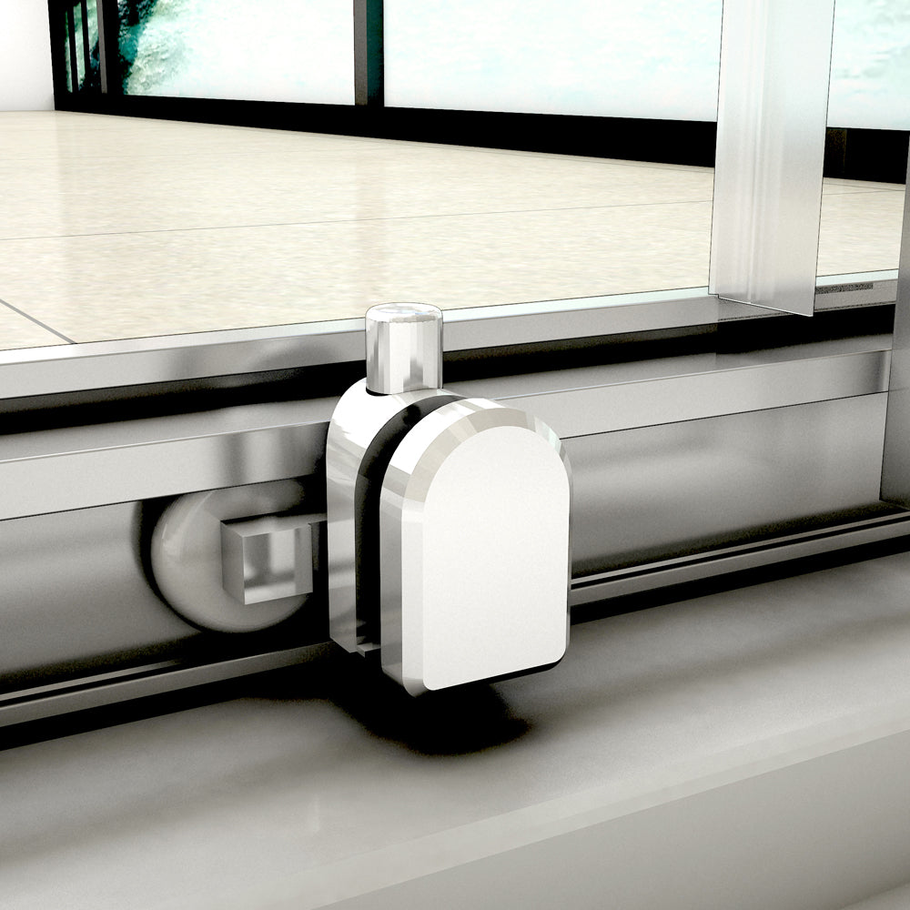 Aica 190 cm Porta Doccia Per Nicchia Doppie Ante Scorrevoli Ingresso Centrale In Vetro 5mm Temperato Trasparente