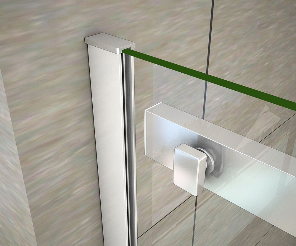 Aica 195 cm Porta Doccia Per Nicchia Anta Scorrevole Ingresso Laterale In Vetro 8 mm Temperato Trasparente Anticalcare
