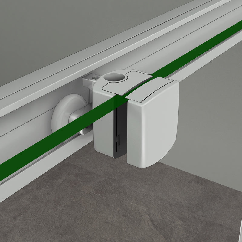 Aica Box Doccia Per Nicchia Porta Scorrevole Telaio In Alluminio Elettroforesi Vetro Temperato Trasparente 6mm