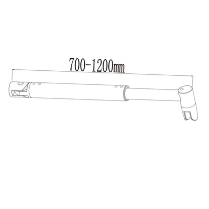 AICA Walk In Parete Per Doccia Con Barra Stabilizzatrice Regolabile 70-120cm Vetro 8mm Temperato Opaco Anticalcare