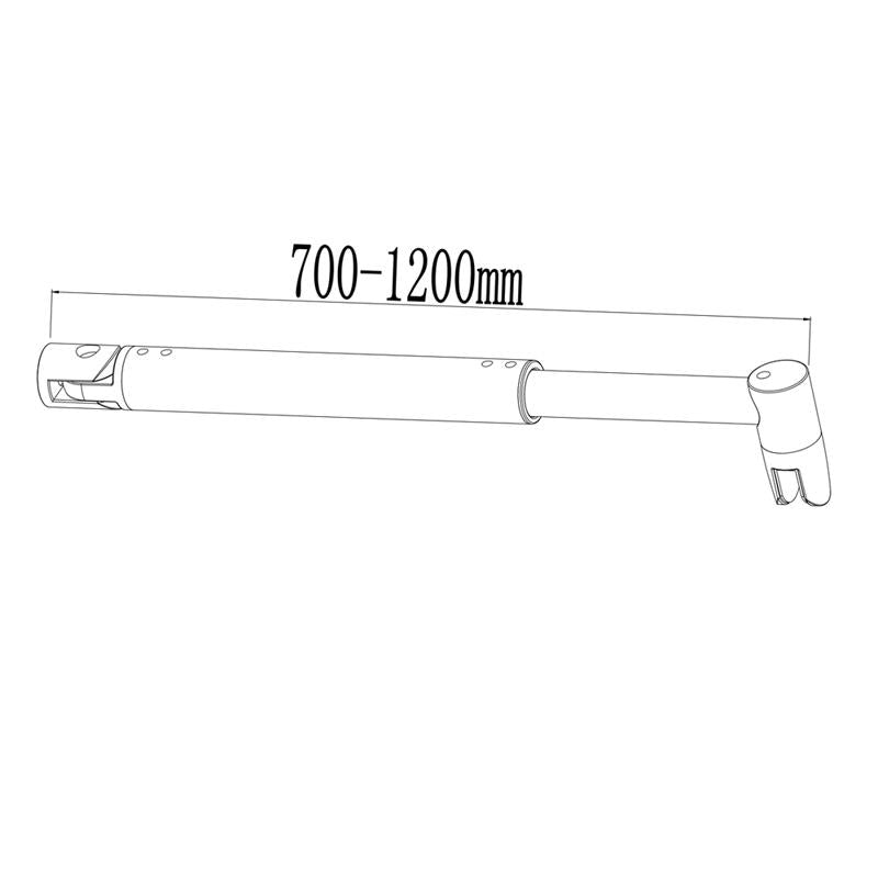 Aica Parete Per Doccia Walk In 200cm Vetro Temperato Anti-frantumi Anticalcare 8mm Fascia Opaca Barra Stabilizzatrice 70-120 cm