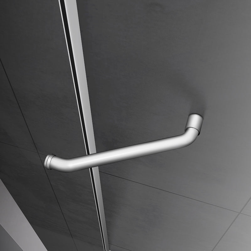 Aica 100X140cm Sopravasca Parete Vasca Apribile Barra Stabilizzatrice Vetro Temperato 4 mm Telaio Con Processo Di Elettroforesi